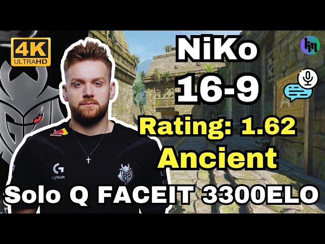 NiKo SoloQ FACEIT 3300 ELO Matchup (Ancient) | Nov 8, 2024 #cs2 #pov