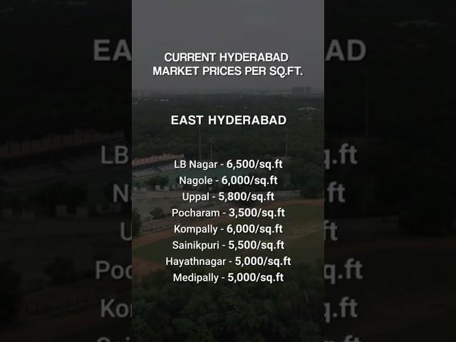 Hyderabad residencial land rates per sft #viral