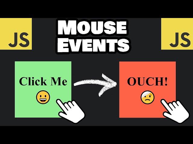 Learn JavaScript MOUSE EVENTS in 10 minutes! 