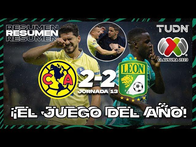 Resumen y goles | América 2-2 León | CL2023 Liga Mx - J13 | TUDN