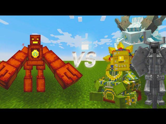 Archaic Sentinel vs Mowzie`s Boss Mobs In Minecraft | Minecraft Mob Battle