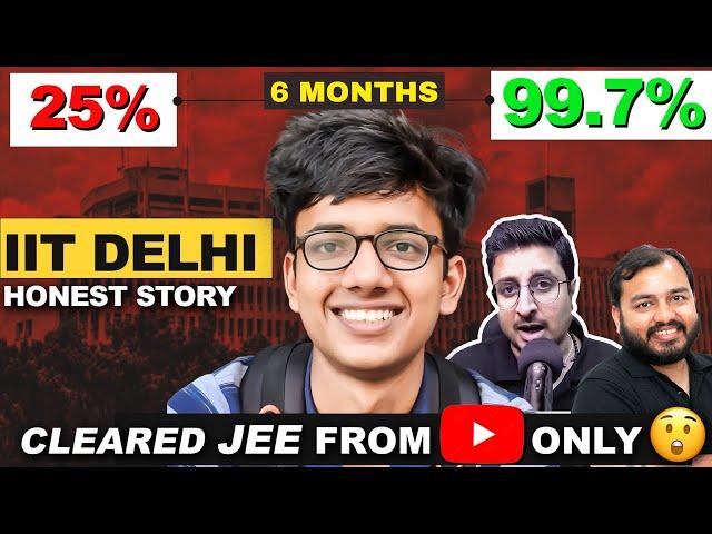 Cleared IIT JEE in 6 Months without Coaching From Youtube 🫡 | Honest IIT JEE Story | IIT Motivation