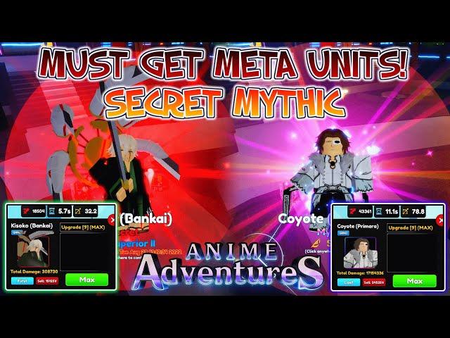 MAX LEVEL 80 KISUKE & COYOTE META UNITS | BEST DAMAGER & SUPPORT In Anime Adventures Roblox