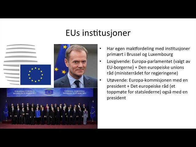 Samfunnsfag - EU og Norge