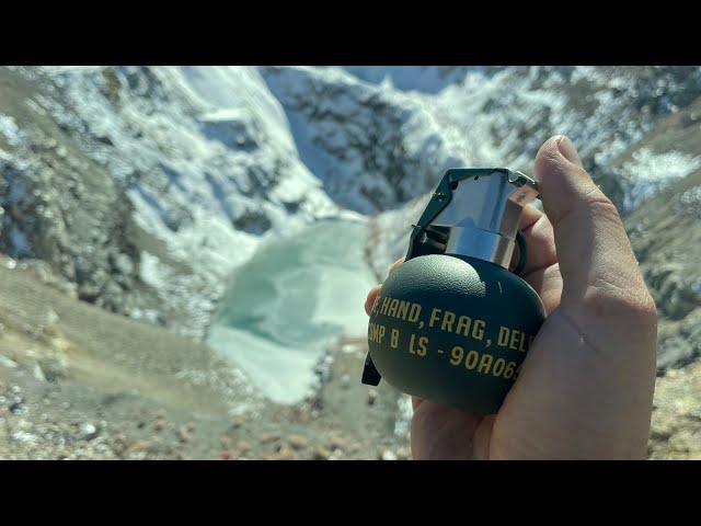 Throwing a Grenade in a Frozen Lake