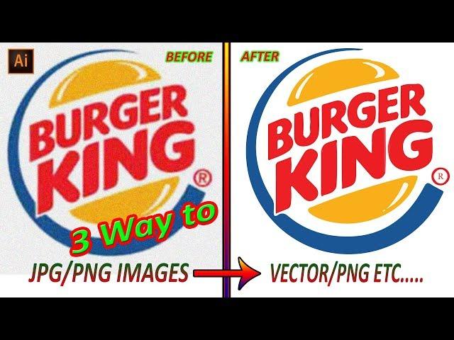 3 Way to Convert JPG to Vector || Auto Image Trace || Adobe Illustrator