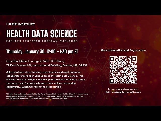 Health Data Science Focused Research Program Workshop