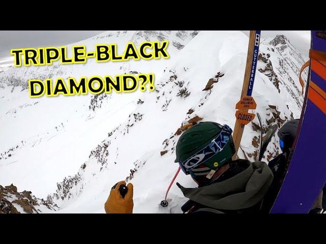 Skiing a TRIPLE BLACK DIAMOND!! (Big Sky Montana!)