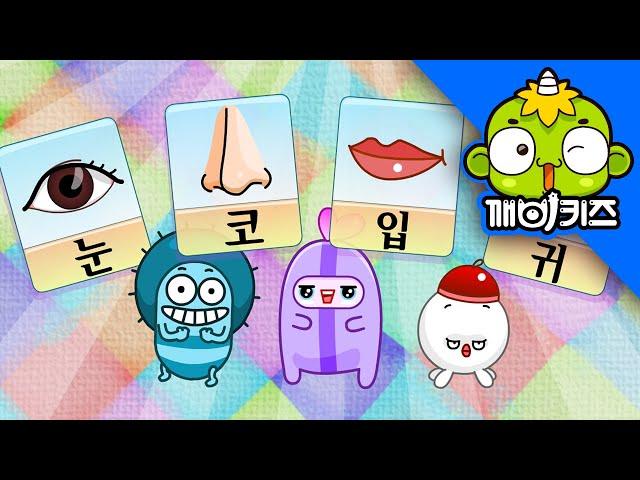 단어 (신체, 의복) | 한글챈트 | 한글공부 | 눈, 코, 입, 귀 | 깨비키즈 KEBIKIDS