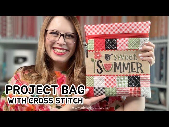 CROSS STITCH Design Into A PROJECT BAG