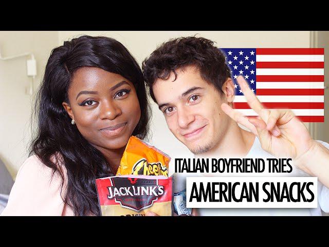 ITALIAN BOYFRIEND TRIES AMERICAN SNACKS