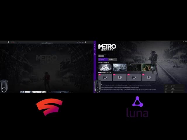 Stadia vs Luna Comparison, Metro Exodus