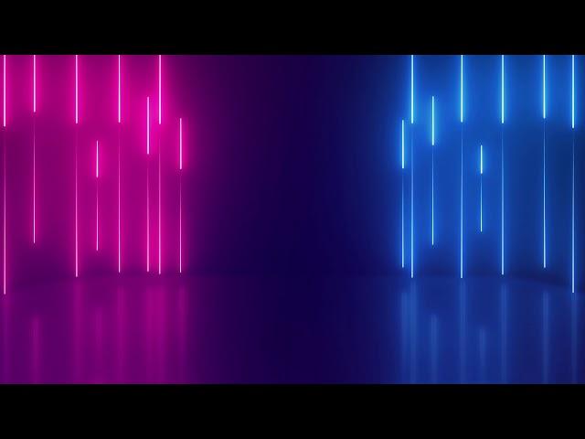 No Copyright Vertical Glowing Neon Lights Stage Loop Animated Background - Motion Made