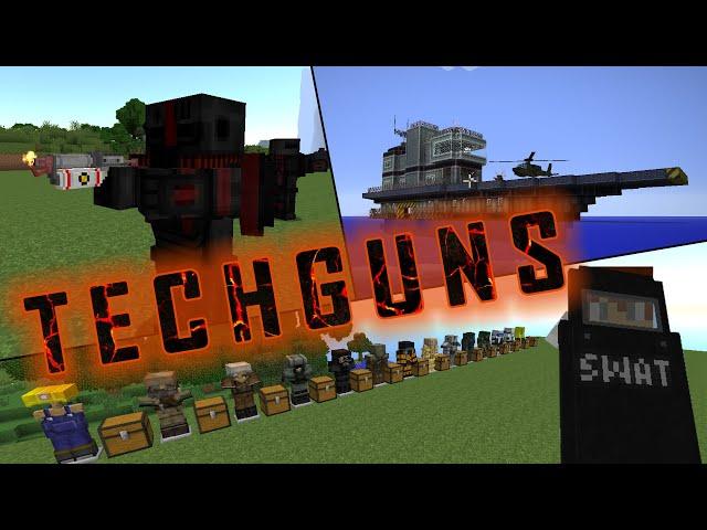 Оружие и хардкор | Обзор мода Techguns | Minecraft 1.12.2