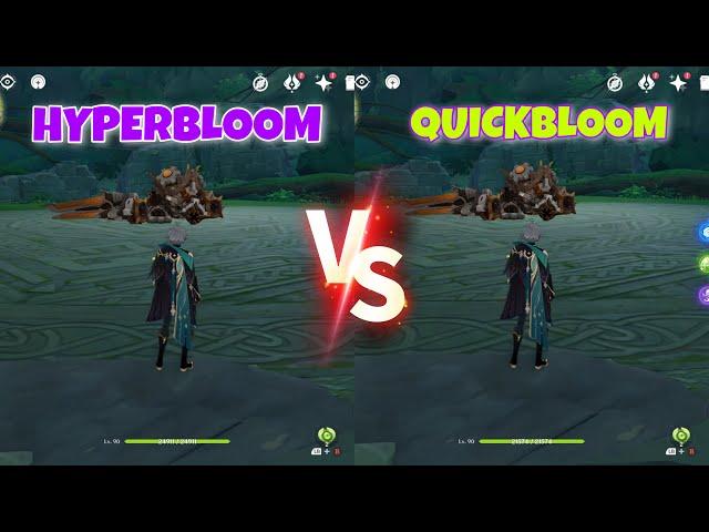 C0 Alhaitham Hyperbloom vs Quickbloom Teams Side by Side Showcases! Which one is The Best Team???