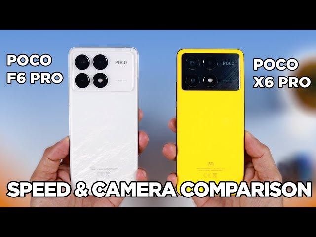 POCO F6 Pro vs POCO X6 Pro SPEED TEST & CAMERA Comparison | Zeibiz