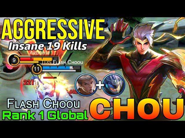 Aggressive 19 Kills Chou ft Johnson Combo - Top 1 Global Chou by Fʟᴀsʜ Cʜᴏᴏu - Mobile Legends