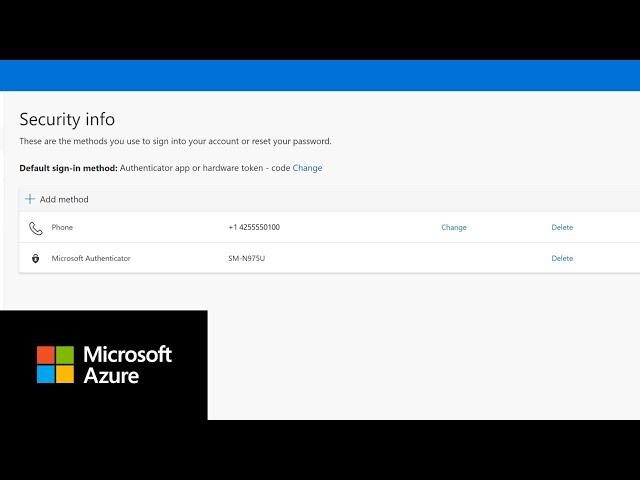 Register and manage your security information | Azure Active Directory