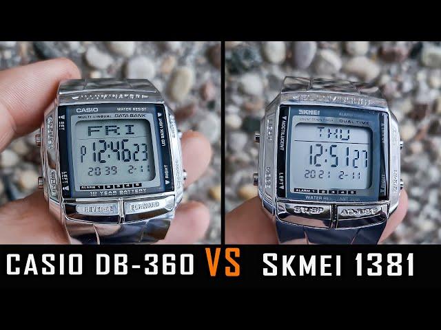 Digital retro Casio DB-360 vs Skmei 1381 watch review and comparison #casio #skmei #gedmislaguna