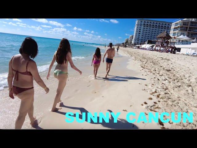 Escape the cold!!! HAVE a Mexican Cancun Beach Virtual Vacation NOW  Cancún Mexico walking tour