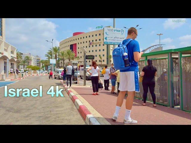 Virtual Bike Ride Tour in cities of Krayot and Haifa | Israel 4k