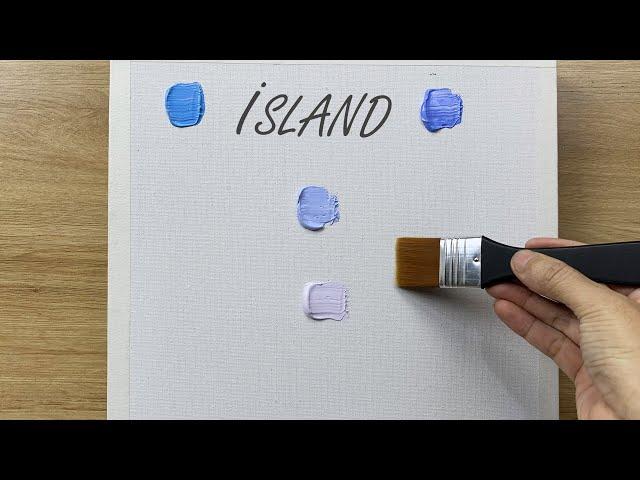 Daily challenge #118 / Acrylic / Easy Island Painting