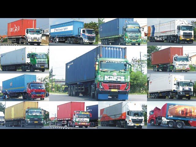 KOMPILASI TRUCK KONTAINER KEREN !!! MERCEDES-BENZ ACTROS, HINO FUSO ISUZU UD QUESTER, NISSAN DIESEL