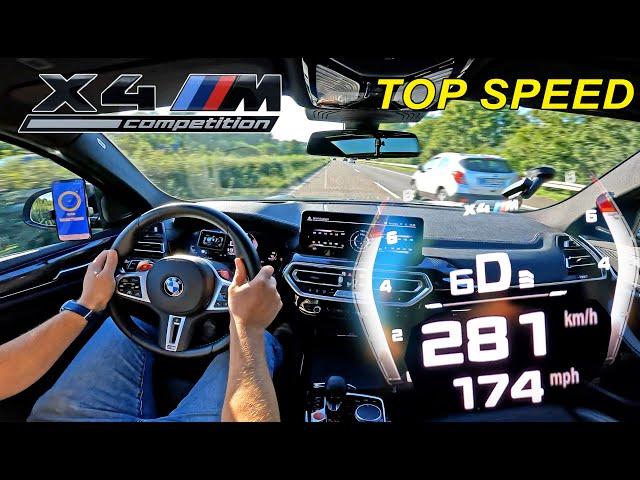 BMW X4M Competition LCI // TOP SPEED on UNLIMITED AUTOBAHN in GERMANY