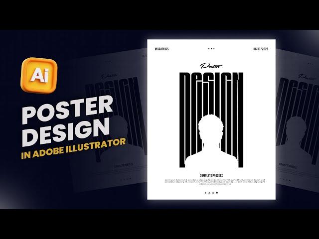 Modern Poster Design in Adobe Illustrator | Typographic Poster design | Poster  Design Illustrator