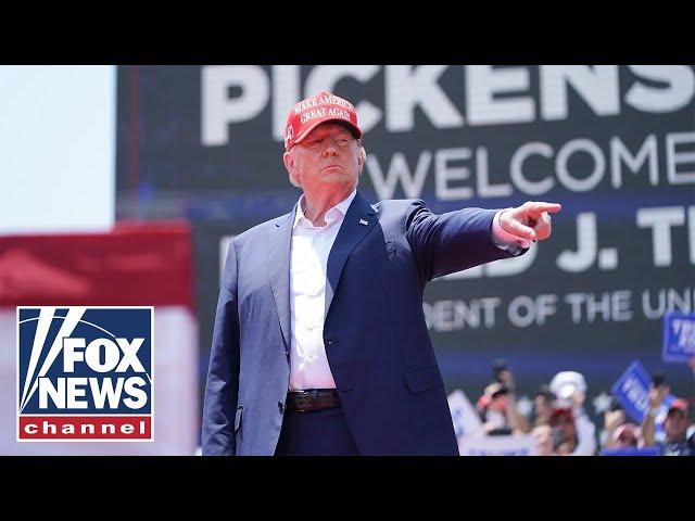 Donald Trump holds a campaign rally in North Carolina