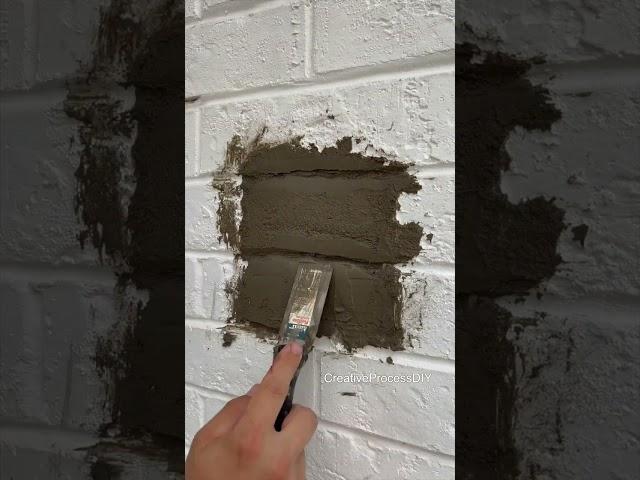 How to fix a hole in the brick wall  #shorts