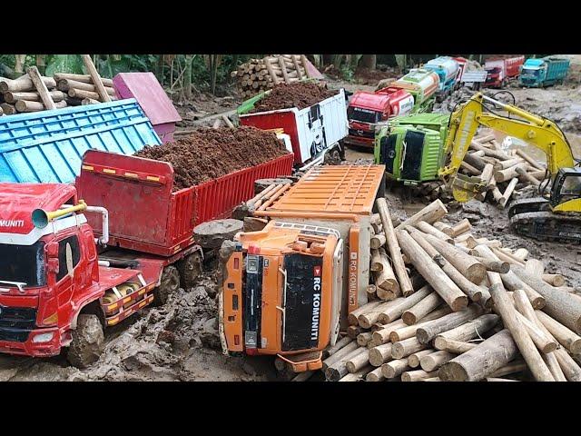 MACET TOTAL‼️ AKIBAT DRIFER RC TRUK TERJANG JALAN BERLUMPUR DAN TERGULING DI TENGAH JALAN