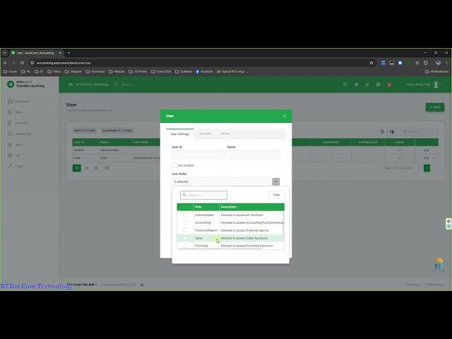 01. AutoCount Cloud Accounting - Setting