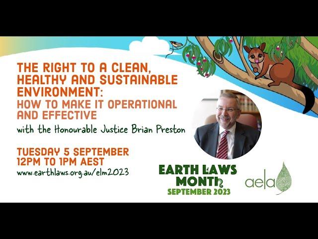 The right to a clean, healthy and sustainable environment: how to make it operational and effective