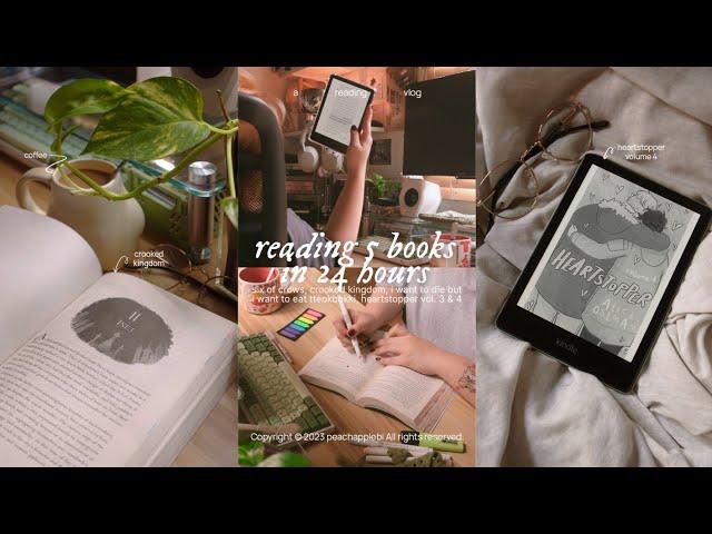 i read 5 books in 24 hours  reading vlog  | 24-hour readathon