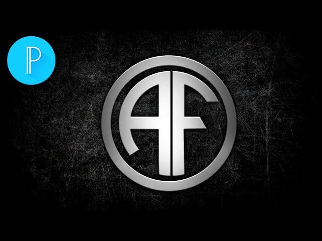 How to Make Monogram Logo in Circle Shape || AF Logo Design in Pixellab