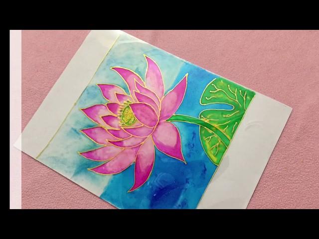 glass painting of Lotus