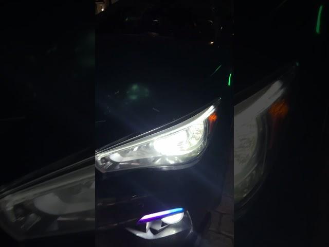 Infiniti Q50 RGB Emblem, Side Mirrors and Front Bumper sequentials installed‍ #infiniti #cars