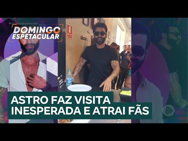 Gusttavo Lima visita restaurante onde ganhava comida antes da fama