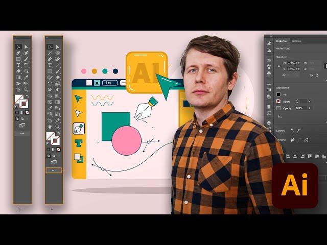 ОБЪЯСНЕНИЕ КАЖДОГО инструмента Adobe Illustrator (Часть 1)