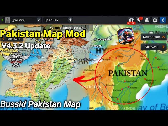 Pakistan Map Mod For Bussid v4.3.2 Update For Bus Simulator Indonesia | Maps Mod