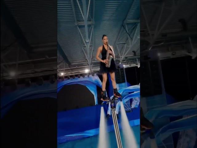 Flyboard and saxophone.  hydroflight