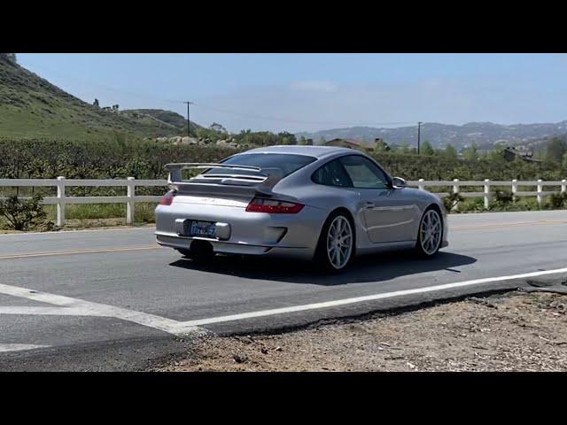 Porsche 911 GT3 engine sounds and driving