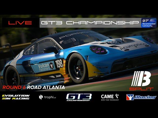 SPLIT-B | GT3 Round 6 | Road Atlanta | Evolution Sim Racing Season 8 Championship