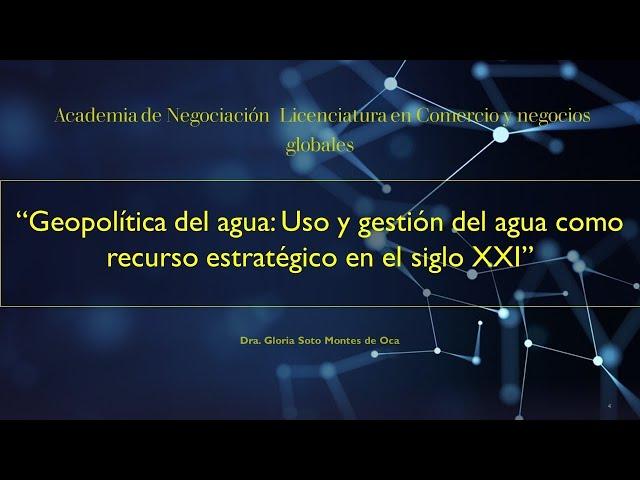 Geopolítica del agua: El uso y gestión del agua como recurso estratégico en el siglo XXI