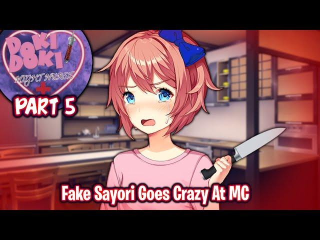 Fake Sayori Goes Crazy At MC!!!!(Part 5)(2nd Bad Ending)(DDLC Night Nurse MOD Re-Release)