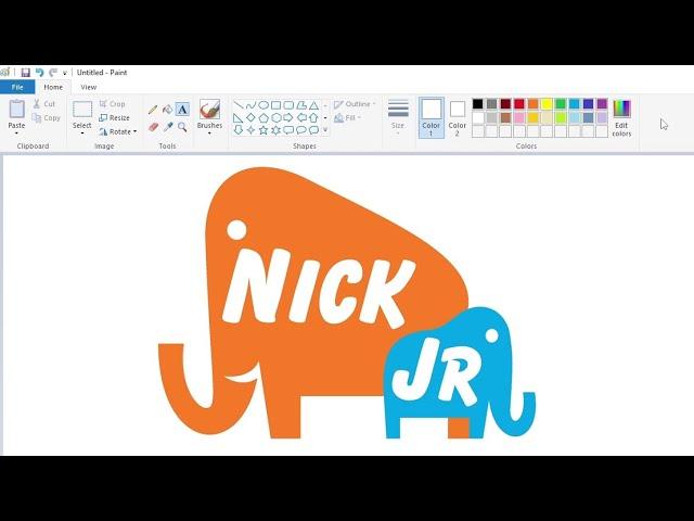 How to draw a variant Nick Jr. logo using MS Paint | How to draw on your computer