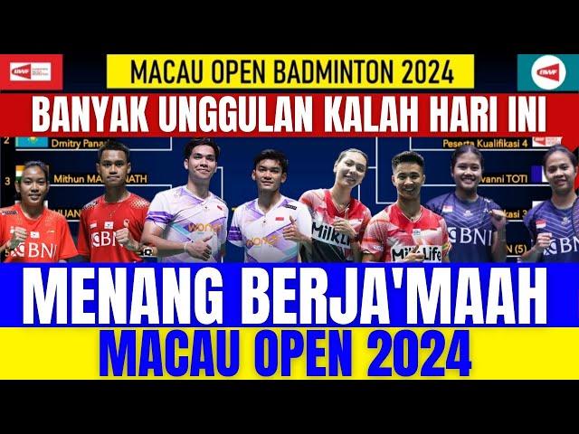 YES MENANG SEMUA‼️4 Wakil Indonesia Lolos 16 Besar.! Hasil Lengkap Semua Sektor Macau Open Hari ini.