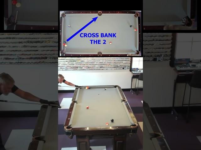 Tight cross bank to the corner   #billiard #8ball #8ballpool #9ball