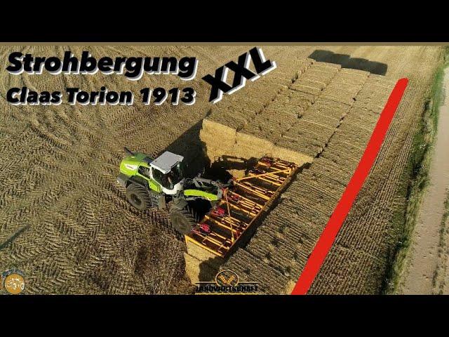 Strohbergung XXL! Lohnauftrag mehre 1000ha Pressen & Laden CLAAS Torion 1913 Landwirtschaft Ernte